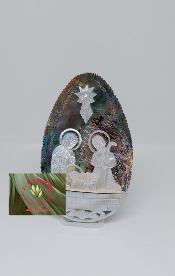 Mother of pearl handmade shell nativity jerusalem holy land bethlehem 50g