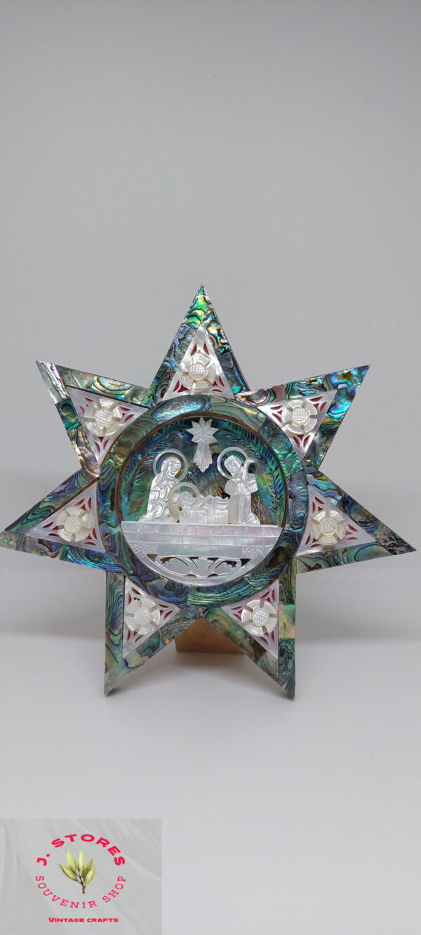 Mother of pearl handmade star Nativity 120g