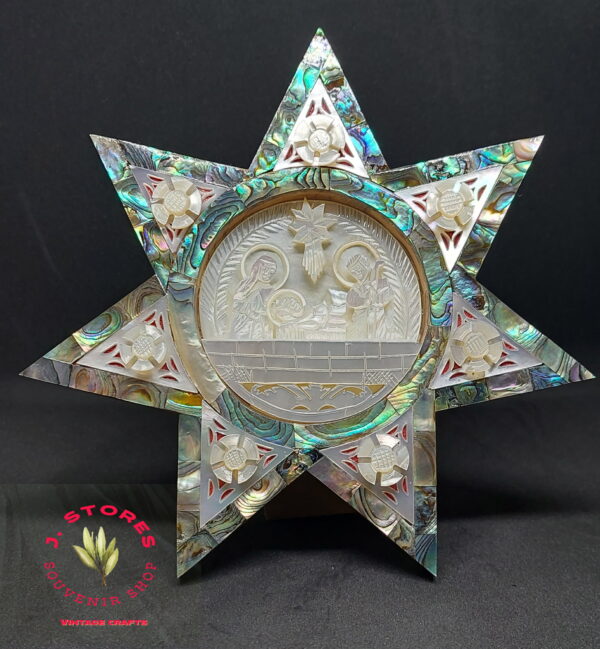 Mother of pearl handmade star Nativity 120g