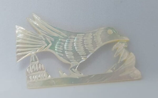 Mother of pearl handmade Bird brooch